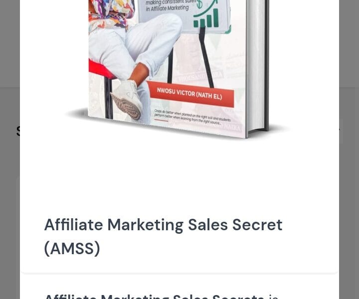 Affiliate marketing sales secret